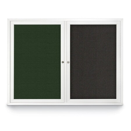 United Visual Products Corkboard, Cobalt/Bronze, 48" x 36" UV404-BRONZE-COBACC